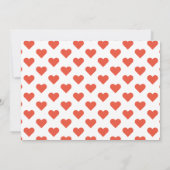 Invitation Notre Petite Amour Coeurs Rouges Fête d'Anniversai (Dos)