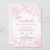 Invitation Notre Petite Amoureuse À L'Anniversaire (Devant)