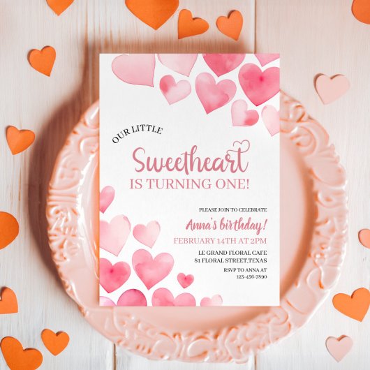 Invitation Notre Petite Amoureuse À L'Anniversaire