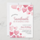 Invitation Notre Petite Amoureuse À L'Anniversaire (Devant)