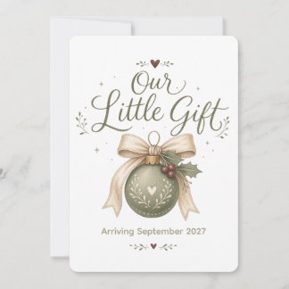 Invitation Notre petite annonce de grossesse pour Noël