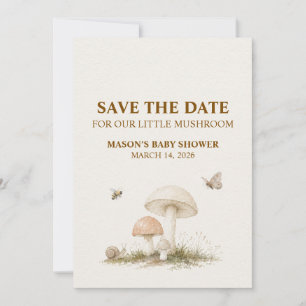 Invitation Notre petite champignon Baby Shower Enregistrez la