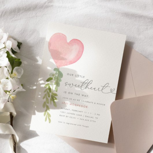 Invitation Notre petite chérie | Baby shower de Valentine