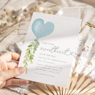 Invitation Notre petite chérie   Boys Valentine Baby shower