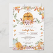 Invitation Notre Petite Citrouille fête d'anniversaire (Devant)