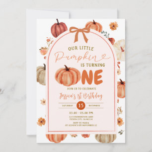 Invitation Notre petite citrouille fête son premier anniversa