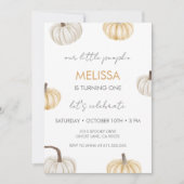 Invitation Notre Petite Citrouille mignonne Boho automne fête (Devant)