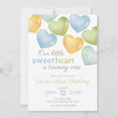 Invitation Notre petite conversation amoureuse coeur Annivers (Devant)