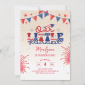 Invitation Notre petite crème de pétard 1er anniversaire (Devant)