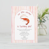 Invitation Notre petite crevette devient une aquarelle (Debout devant)