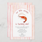 Invitation Notre petite crevette devient une aquarelle (Devant / Derrière)