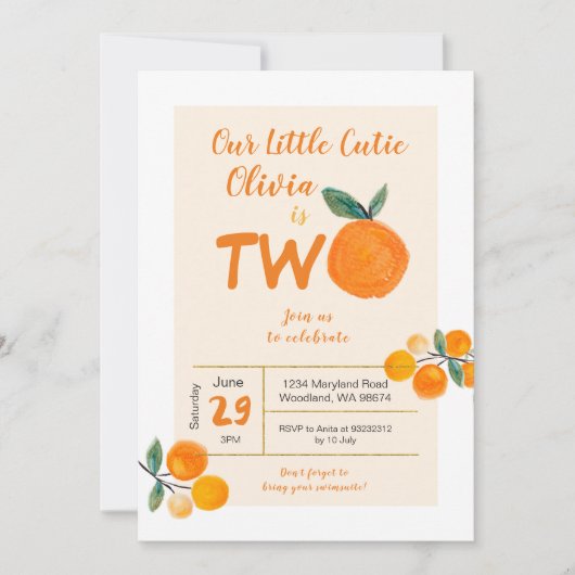 Invitation Notre petite croûte est à deux jours (Devant)