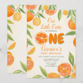 Invitation Notre petite croûte est une orange 1er anniversair (Devant / Derrière)