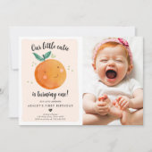 Invitation Notre Petite Cutie Clementine Orange Premier Anniv (Devant)