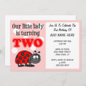 Invitation Notre Petite Dame Est En Train D'Avoir Deux Ans (Devant / Derrière)