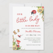 Invitation Notre Petite-Dame Est Sur Le Chemin Du Baby shower (Devant)