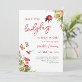 Invitation Notre Petite Dame Fille 1er Anniversaire (Debout devant)