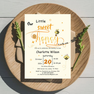 Invitation Notre petite douceur de miel est en route Baby Sho
