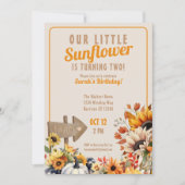 Invitation Notre petite ferme de tournesol Anniversaire (Devant)