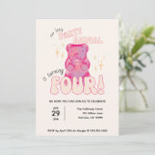 Invitation Notre petite fête Animal Gummy Bear 4e anniversair (Debout devant)