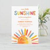 Invitation Notre petite fête Anniversaire de enfant Sunshine (Debout devant)