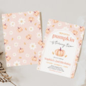 Invitation Notre Petite fête d'anniversaire Citrouille