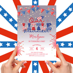 Invitation Notre petite fête d'anniversaire de 1 an Lilac Fir