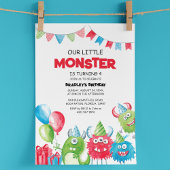 Invitation Notre petite fête d'anniversaire de monstre
