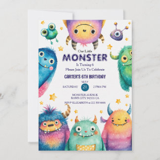 Invitation Notre petite fête d'anniversaire fantaisiste pour