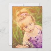 Invitation Notre petite fête d'anniversaire Fleur sauvage ave (Dos)