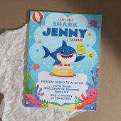 Invitation Notre petite fête d'anniversaire requin
