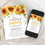 Invitation Notre petite fête d'anniversaire Tournesol<br><div class="desc">Célébrez le premier anniversaire de votre petit tournesol avec notre charmante invitation pour l'anniversaire de nos enfants à thème tournesol. Caractérisée par une belle composition de tournesols aquarelles et un modèle moderne et élégant, cette invitation est le moyen idéal pour mettre un sourire sur le visage de vos invités. Rejoignez-nous...</div>