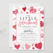 Invitation Notre petite fête des Anniversaires de enfants amo (Devant)