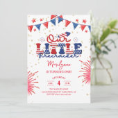 Invitation Notre petite fêteuse 1ère fête d'anniversaire (Debout devant)