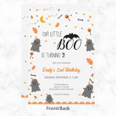Invitation Notre Petite Fille Boo Halloween Anniversaire Chaq