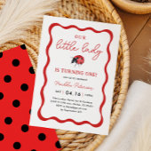 Invitation Notre Petite Fille de Ladybug 1ère fête d'annivers