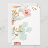 Invitation Notre petite fille de Pêche sucré 1er premier anni (Dos)