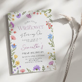 Invitation Notre petite fille Fleur sauvage 1er anniversaire