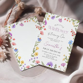 Invitation Notre petite fille Fleur sauvage 1er anniversaire