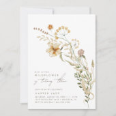 Invitation Notre Petite Fille Fleur sauvage Fête d'Anniversai (Devant)