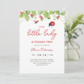 Invitation Notre Petite fille Ladybug 2e fête d'anniversaire (Debout devant)