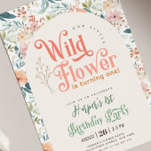 Invitation notre petite fleur sauvage 1er anniversaire