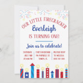 Invitation Notre petite fusée a UN AN ! Anniversaire (Devant)