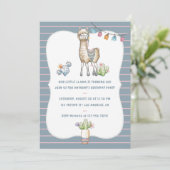 Invitation Notre petite Llama Anniversaire de enfant Party In (Debout devant)