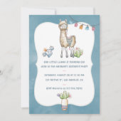 Invitation Notre petite Llama Anniversaire de enfant Party In (Devant)