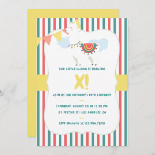 Invitation Notre petite Llama Any Age Anniversaire de enfant
