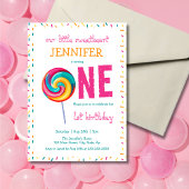 Invitation Notre petite lollipop amoureuse 1er anniversaire