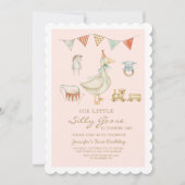 Invitation Notre petite oie qui tourne à l'Anniversaire (Devant)