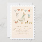 Invitation Notre petite oie qui tourne à l'Anniversaire (Devant)