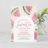 Invitation Notre petite pastèque Sweetie Anniversaire (Debout devant)